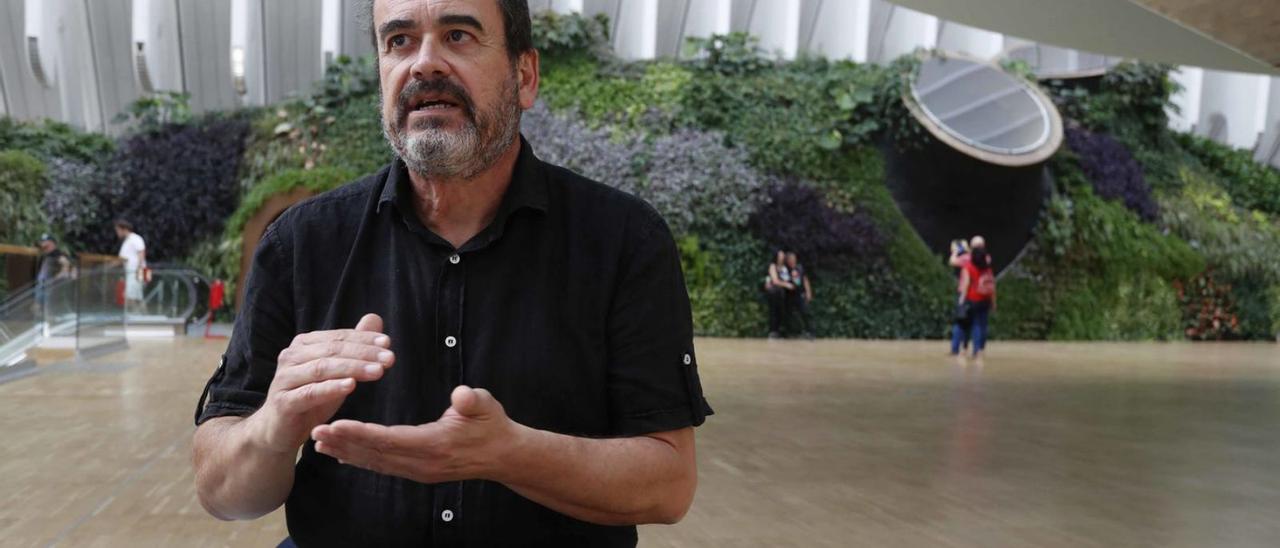 Carles Sierra, durante la entrevista en el CaixaFòrum del Àgora. | JM LÓPEZ