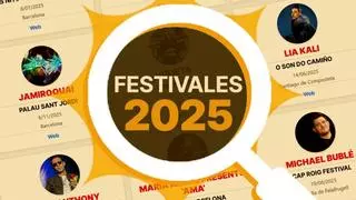 Buscador de festivales de música: localiza tu artista favorito y el lugar y las fechas de los conciertos