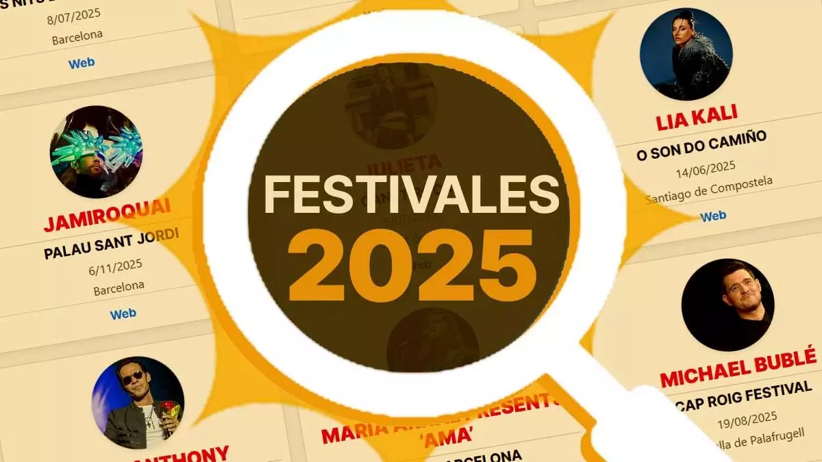 Buscador de festivales de música: localiza tu artista favorito y el lugar y las fechas de los conciertos