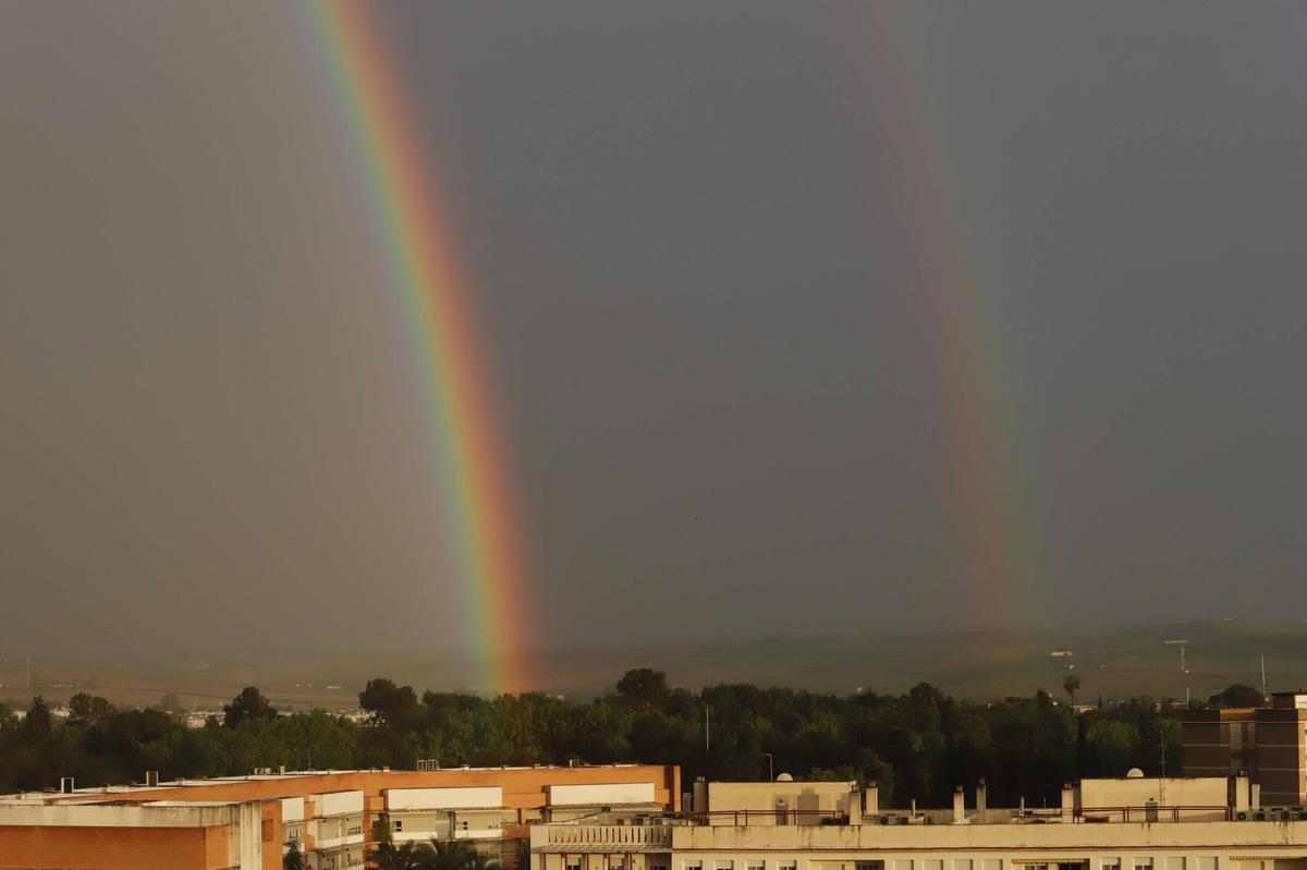 El espectacular doble arcoiris que ha cruzado Córdoba