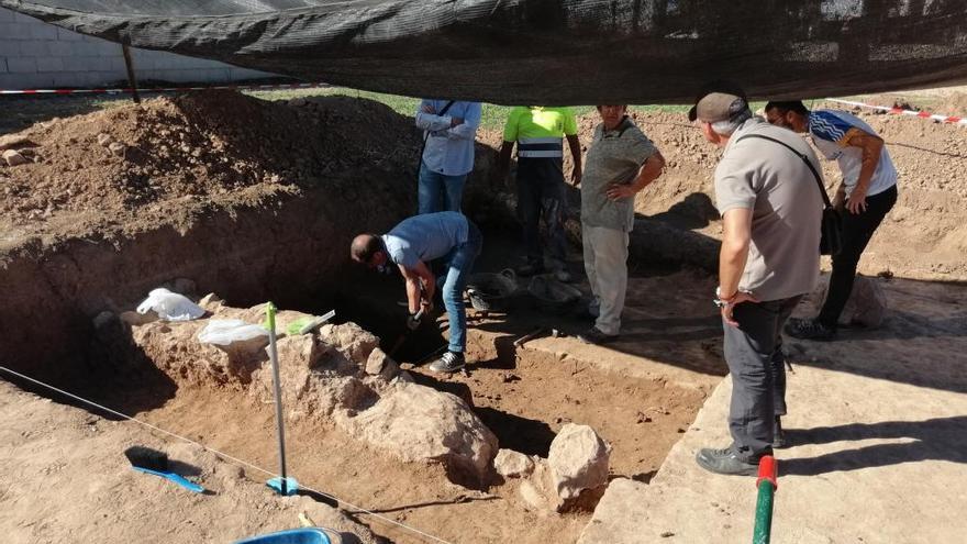 Trabajos en la excavación de Albalat que se dio por finalizada ayer viernes.