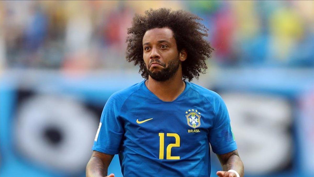 Marcelo en el Mundial con Brasil