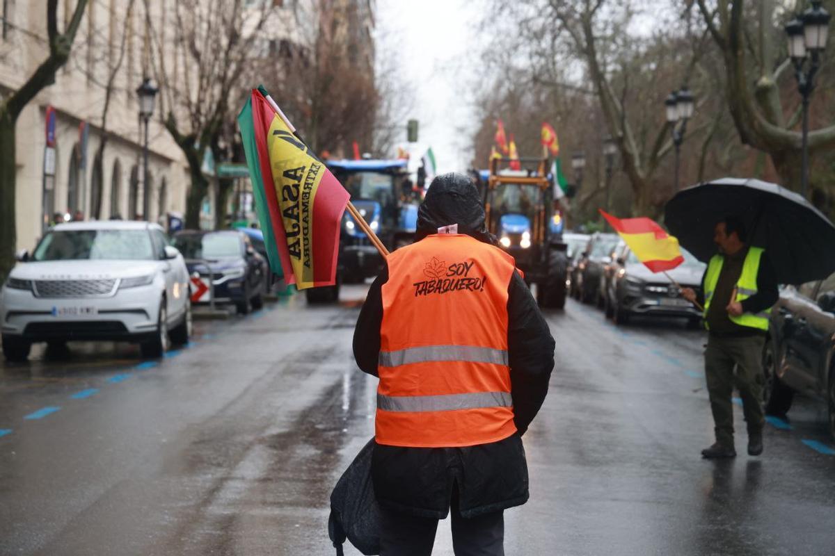 Agricultore en la avenida de España