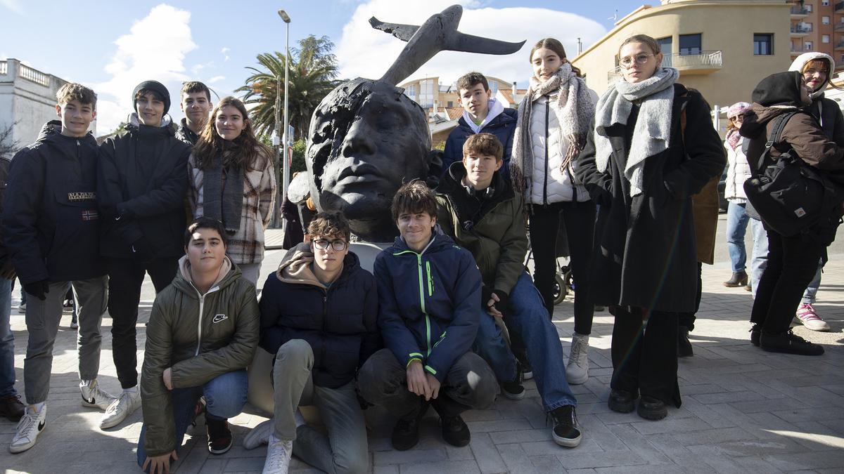 Els alumnes del Grup d'Enriquiment de l'Institut Ramon Muntaner.