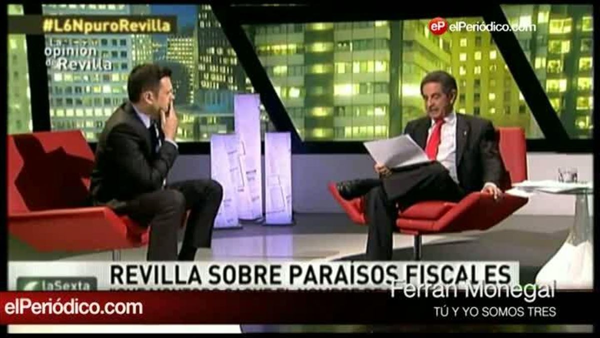 Miguel Ángel Revilla amb un BOE de 1959 (’La Sexta noche’).