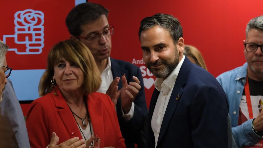 Imágenes de la noche electoral del 28M en el PSOE