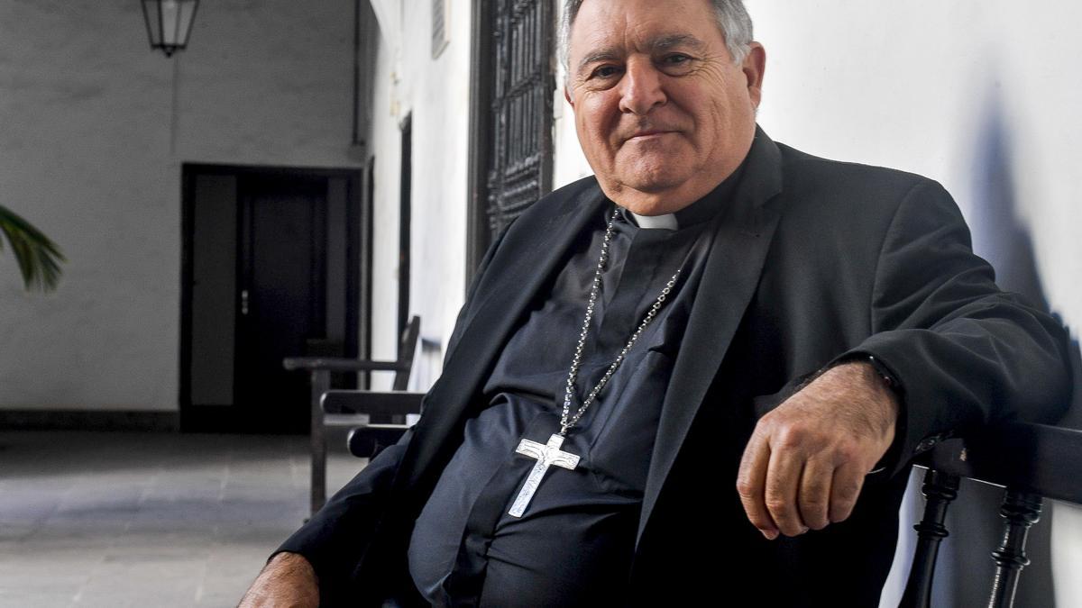 José Mazuelos, Obispo de la Diócesis de Canarias, en un momento previo a la entrevista.