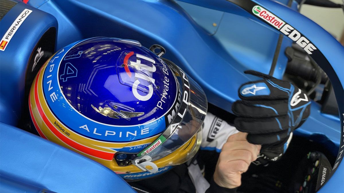 Alonso, esta mañana en el test con Alpine