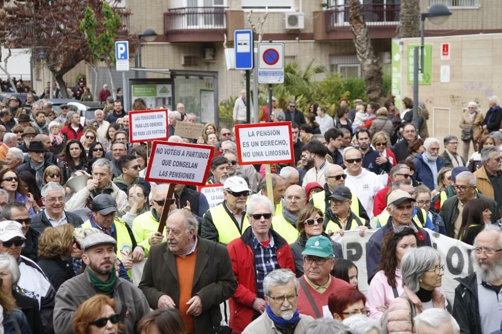 Manifestación por unas pensiones dignas en Murcia