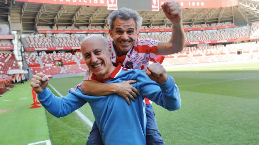 Ablanedo y Eloy marcan el primero para el Sporting: &quot;Vamos a tener la suerte que merecemos&quot;