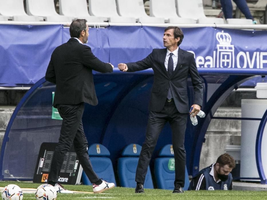 El partido entre el Real Oviedo y el Espanyol, en imágenes