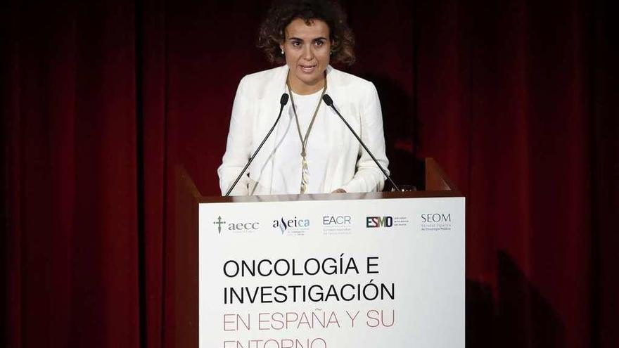 La ministra de Sanidad, Dolors Montserrat durante la inauguración del Congreso en Madrid.