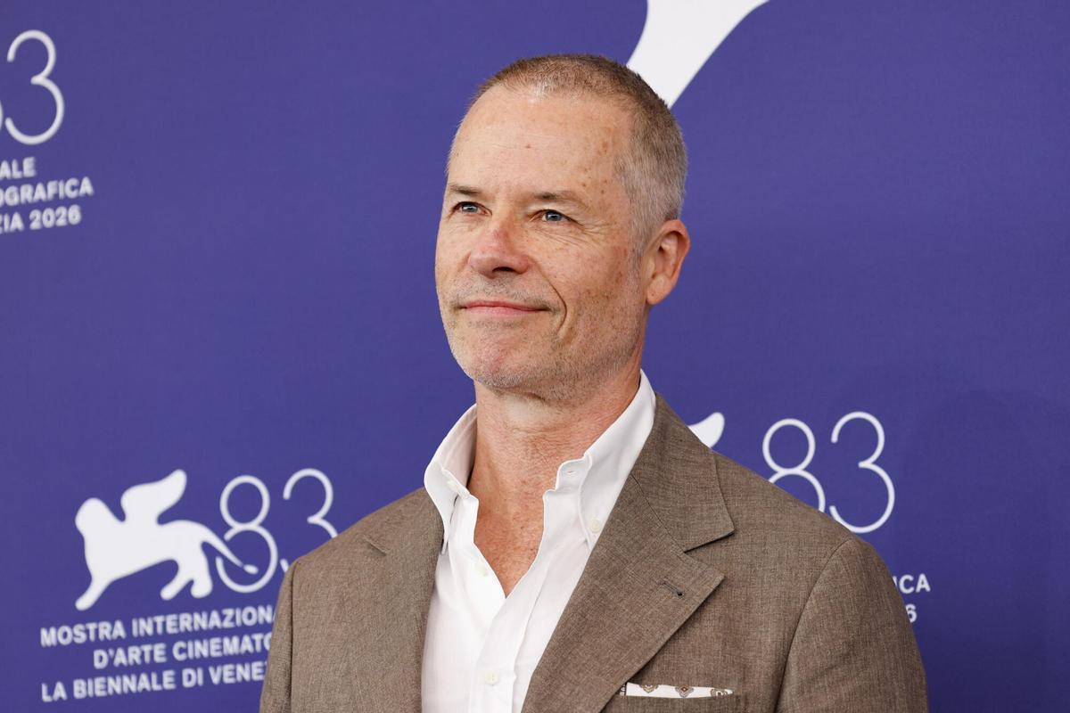 El australiano Guy Pearce en Venecia esta mañana. Participa en 'Ink'.
