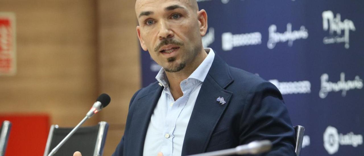 Manolo Gaspar, durante la presentación de Manolo Reina.