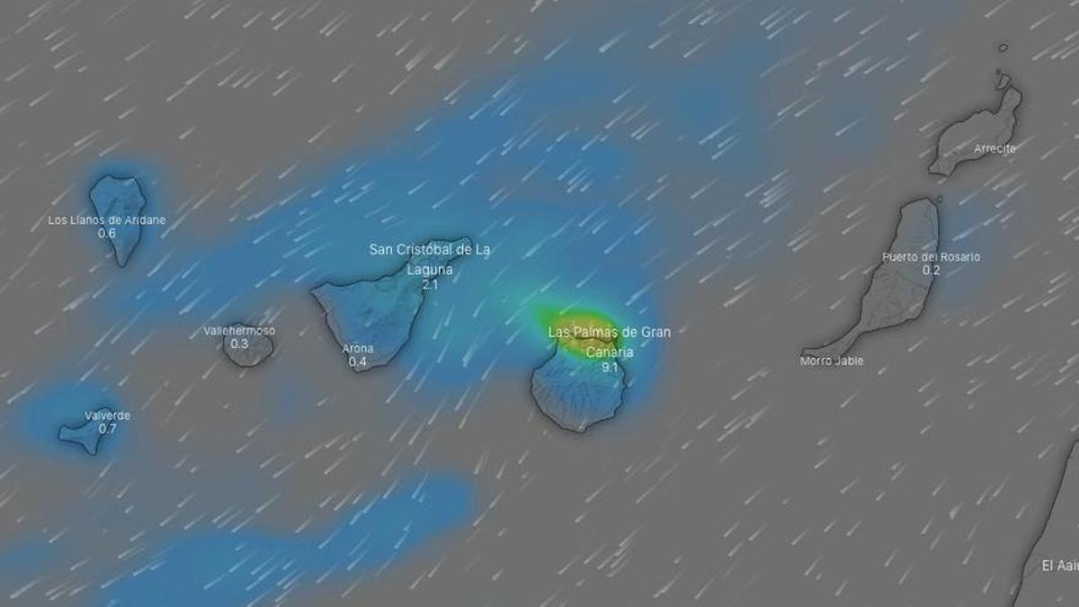 Llegan lluvias a Canarias: ¿cuándo hay que sacar el paraguas esta semana?