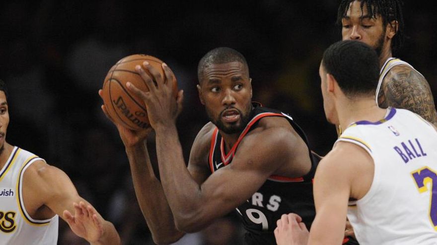 Serge Ibaka se exhibió en el encuentro ante a los Lakers.