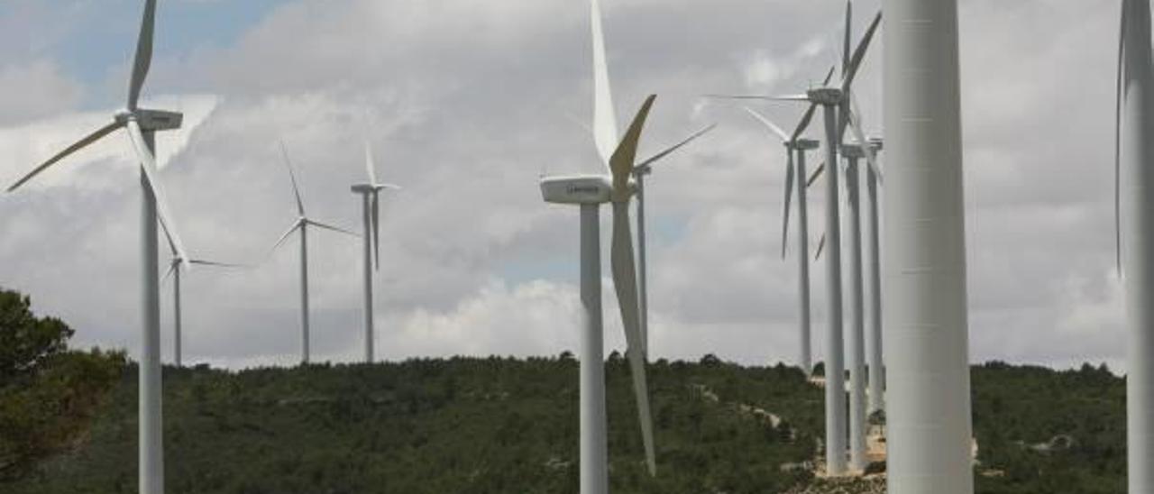 Parque de Enguera de Acciona Eólica de Levante, en una imagen de archivo.