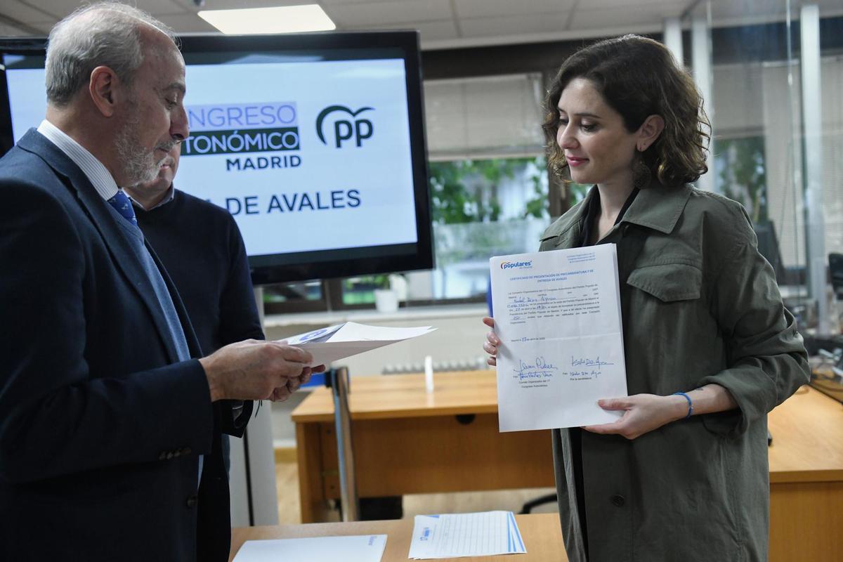 Ayuso serà l’única candidata per presidir el PP de Madrid Ayuso serà l’única candidata per presidir el PP de Madrid