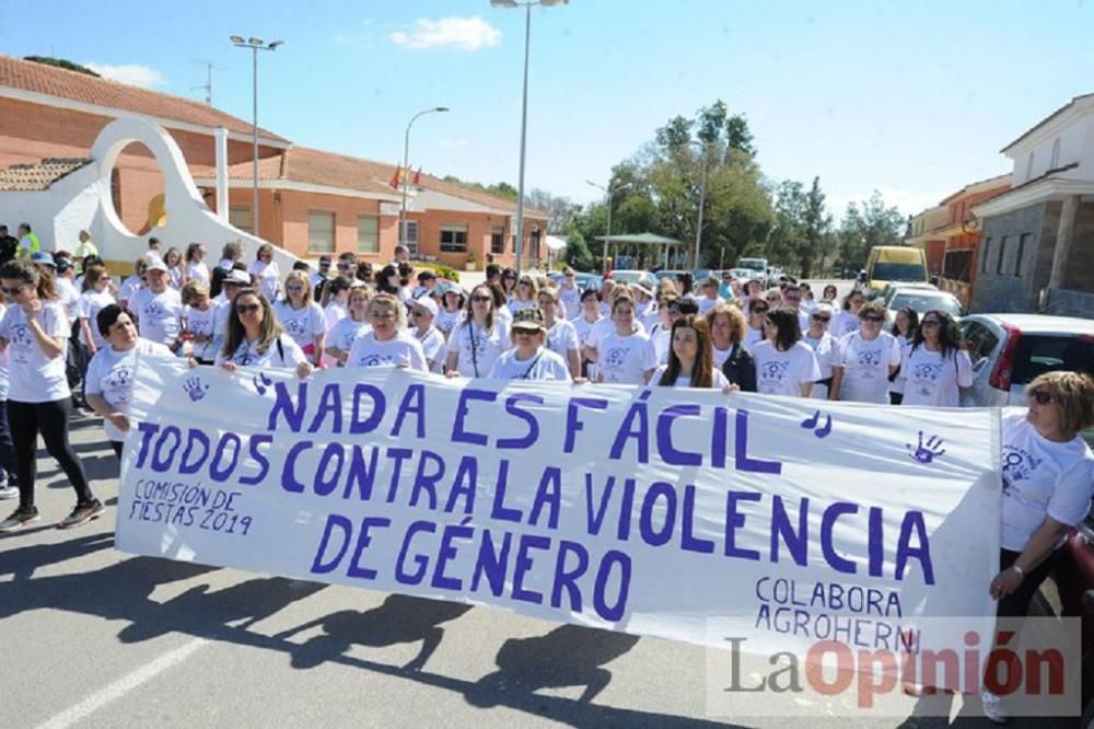 Marcha contra la violencia de género en La Aljorra