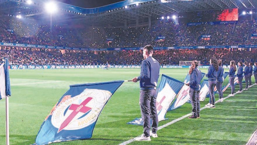 Aspecto de Riazor antes del partido contra el Girona.