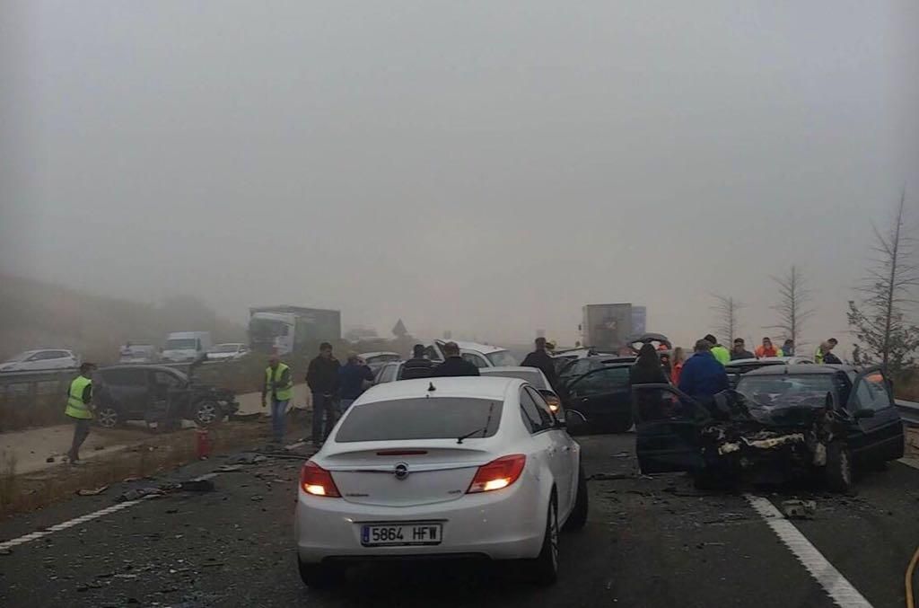 Accidente múltiple en Galisteo