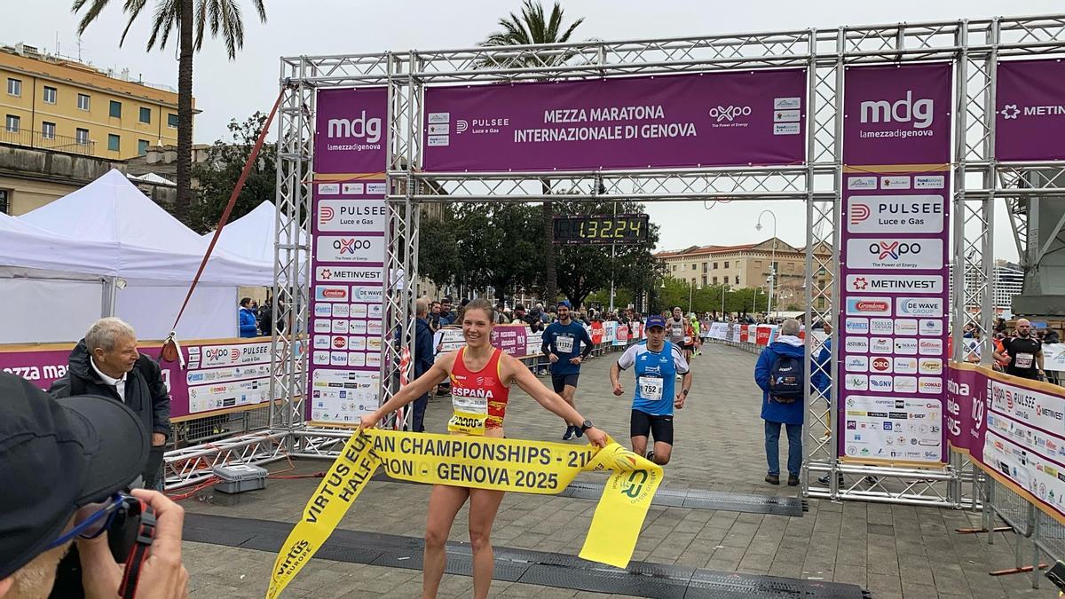 Nadia Vila se proclama campeona de Europa de Media Maratón Virtus Open en Génova