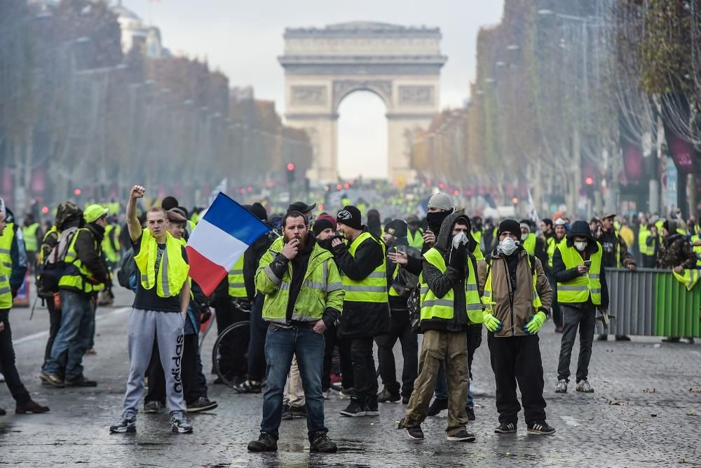 Protesta en París de los ''chalecos amarillos''