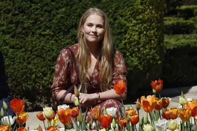 El jardín de tulipanes de la princesa Amalia en Madrid, en imágenes