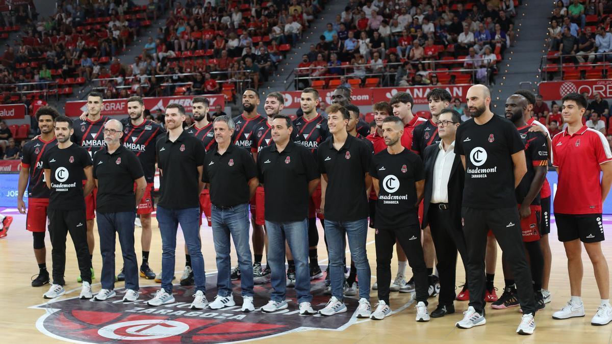 Imagen de la plantilla del Casademont Zaragoza que comenzó la temporada 2023-24.