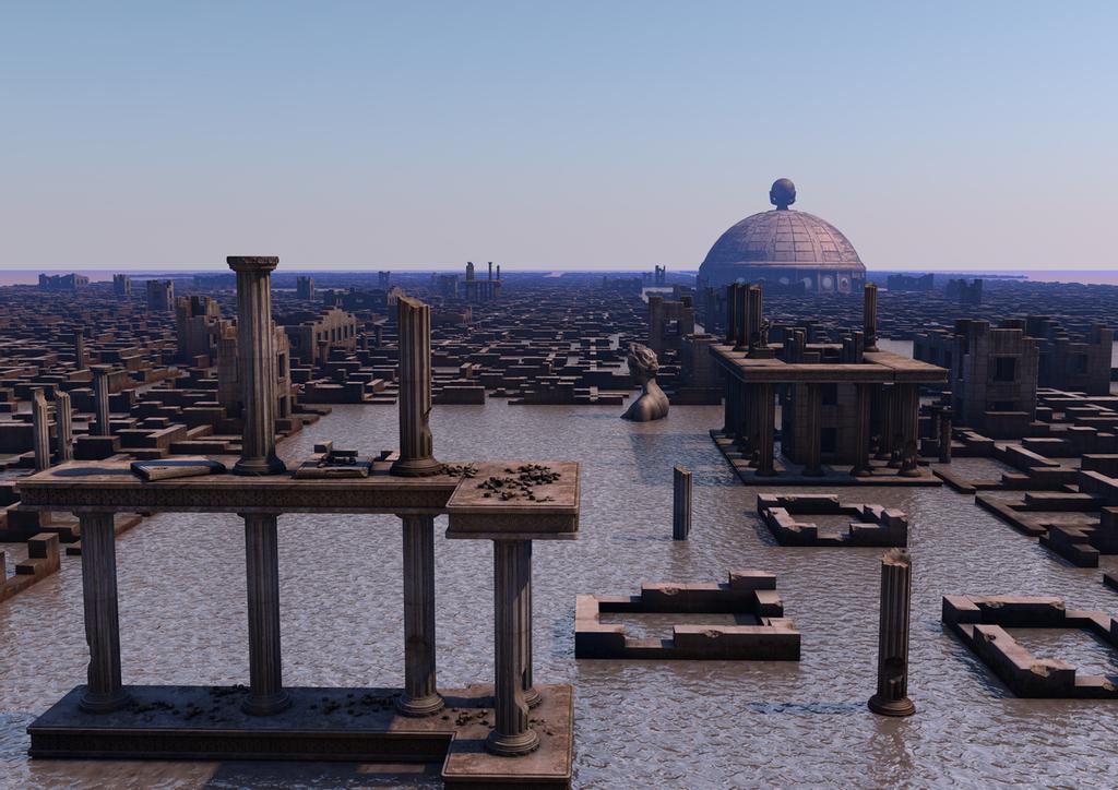 La apariencia que se cree que tendría la Atlántida