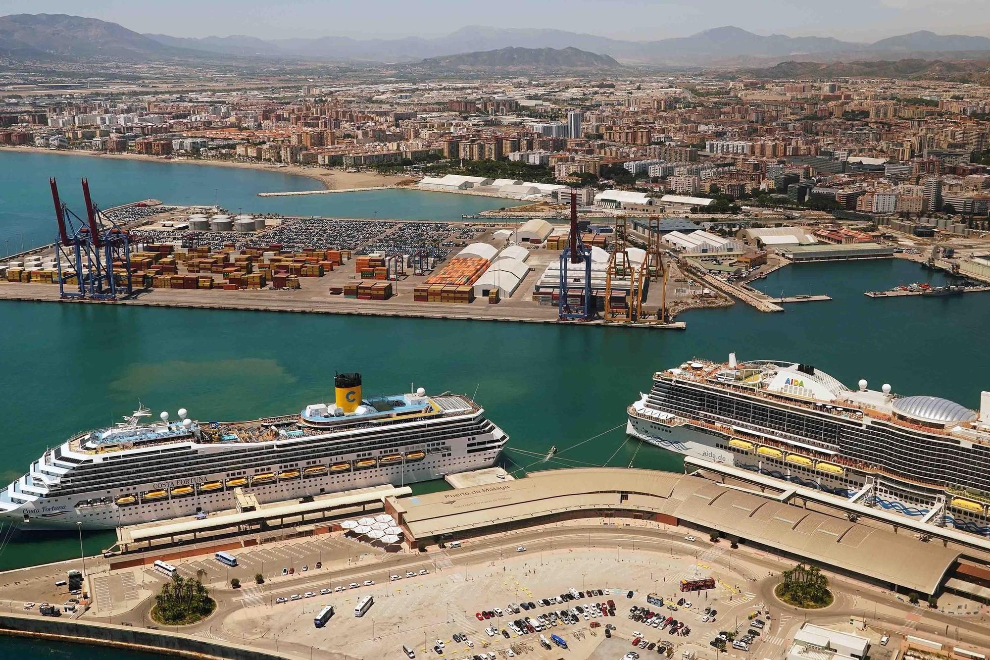 Cruceros en la Estación Marítima del Puerto de Málaga