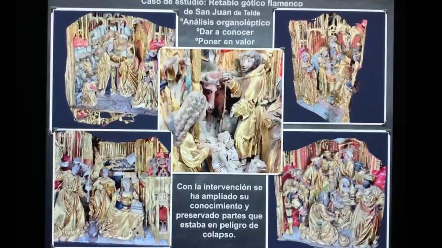 Extracto de la presentación de los trabajos de conservación del Retablo Flamenco de San Juan de Telde