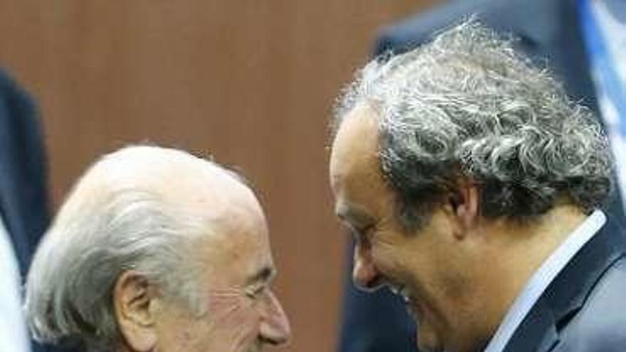 Blatter y Platini. // Arnd Wiegmann