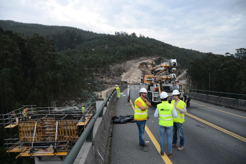 Obras de ampliación en el Corredor do Morrazo