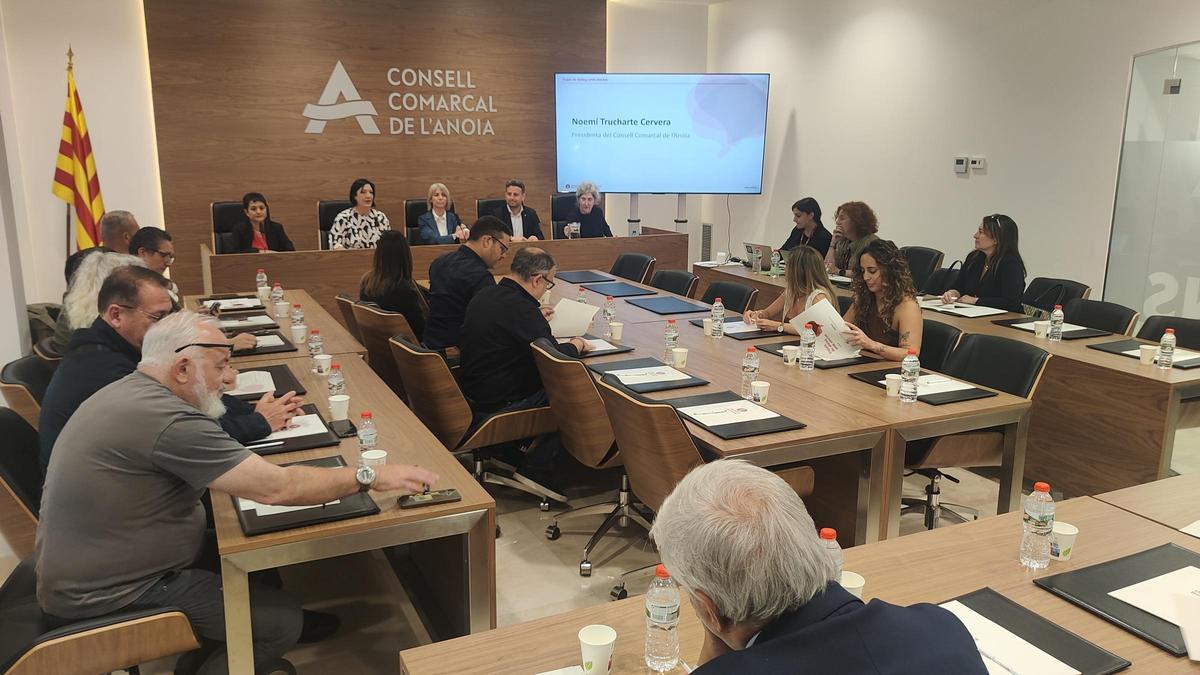 La trobada dels diputats amb els càrrecs electes de l'Anoia s'ha fet a la sala d'actes del Consell Comarcal