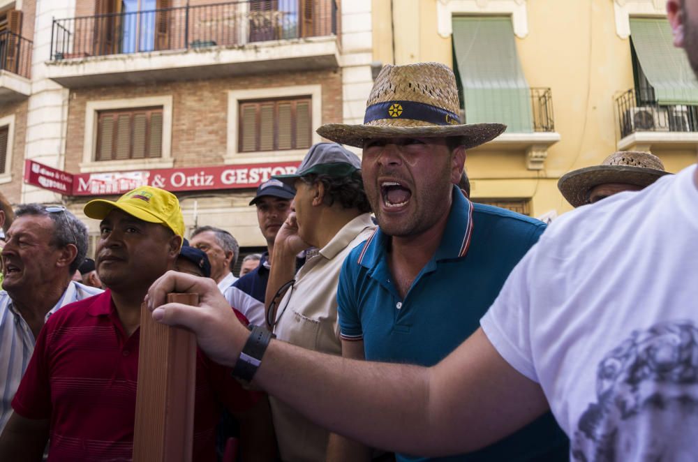 Tensión en la protesta de los agricultores