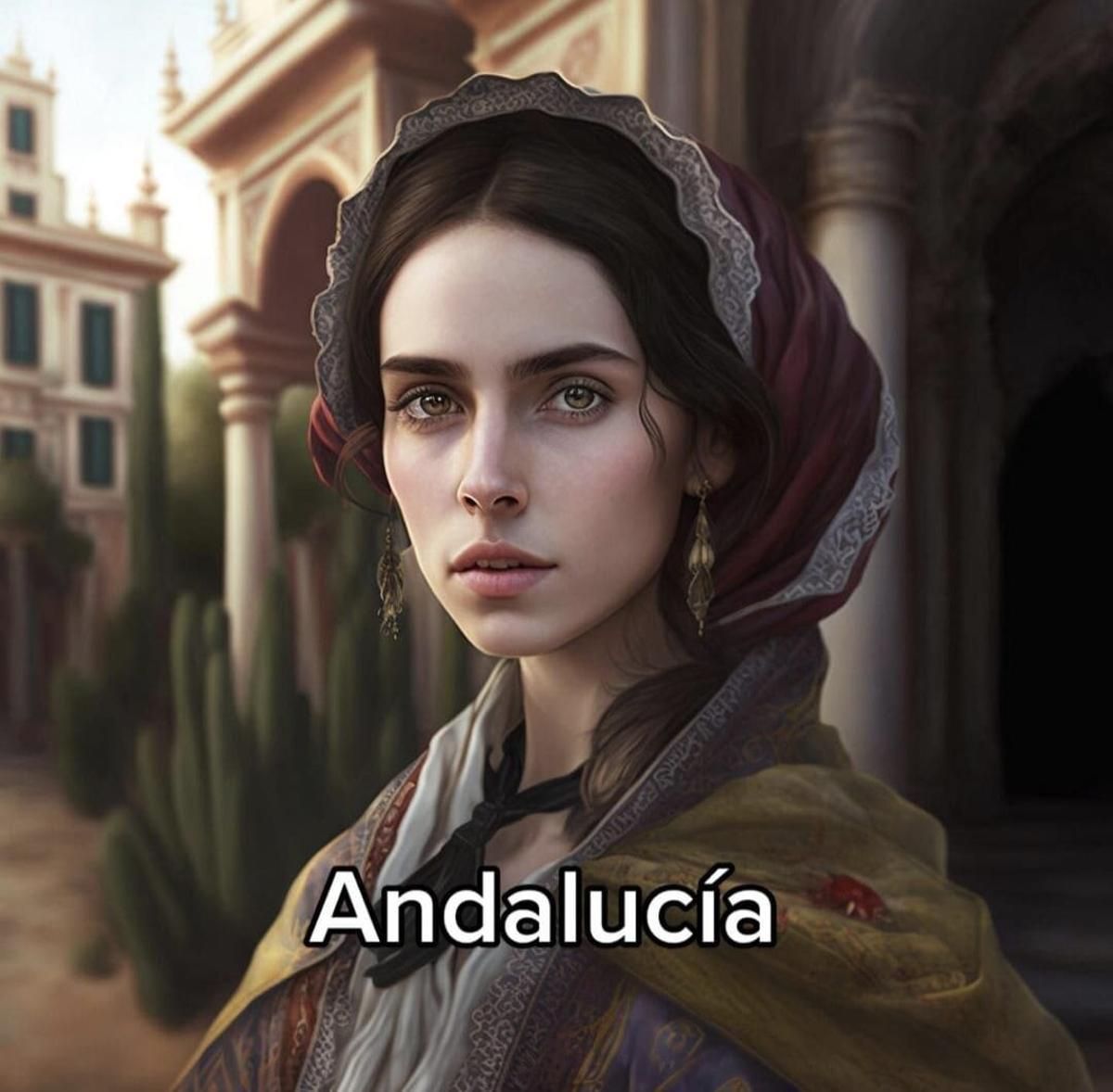 Andalucía retratada por una IA.