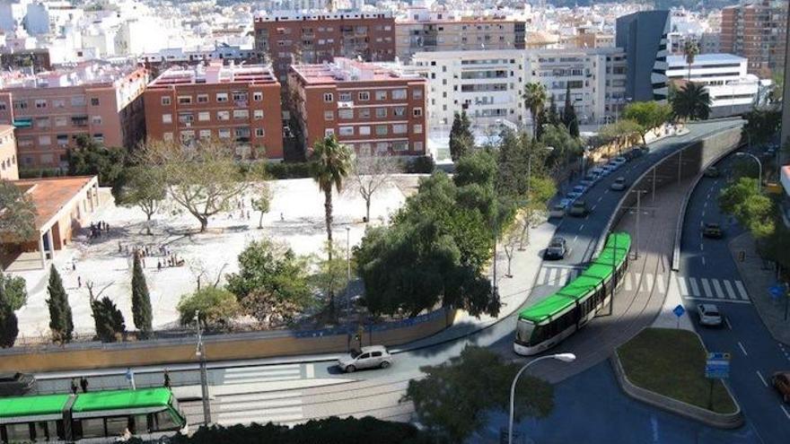 Recreación de la salida del metro a la superficie en la calle Hilera.