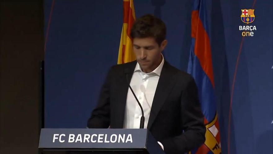 Sergi Roberto, en su despedida del Barcelona