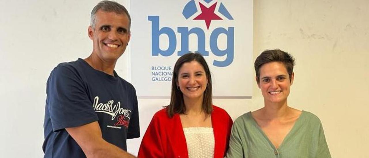 Jorge Parcero, con Santos y María Martínez en la reunión de esta semana.