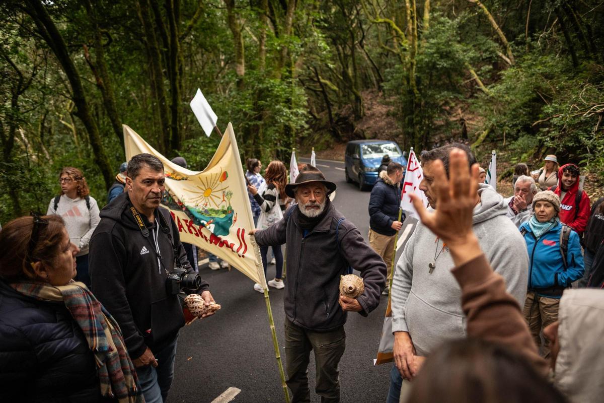 Manifestación en Anaga