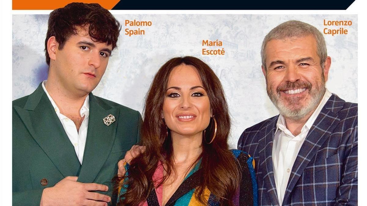 Palomo Spain, María Escoté y Lorenzo Caprile, jueces de 'Maestros de la costura', en la portada de 'Teletodo'