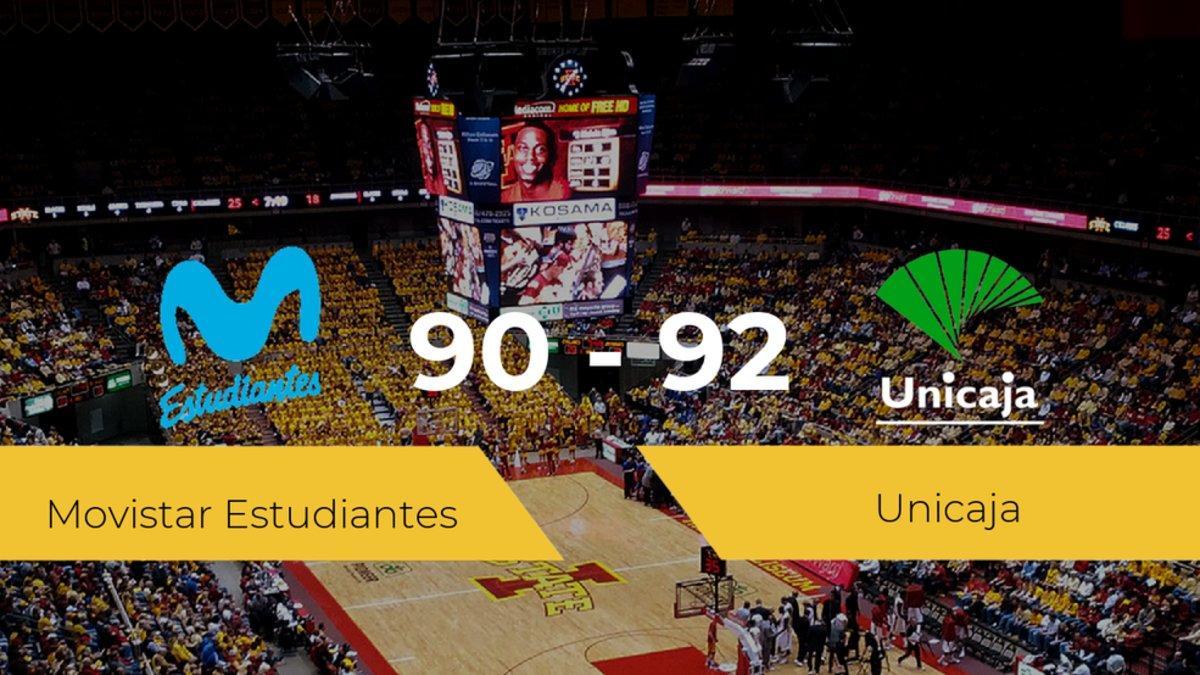 El Unicaja logra derrotar al Movistar Estudiantes (90-92)