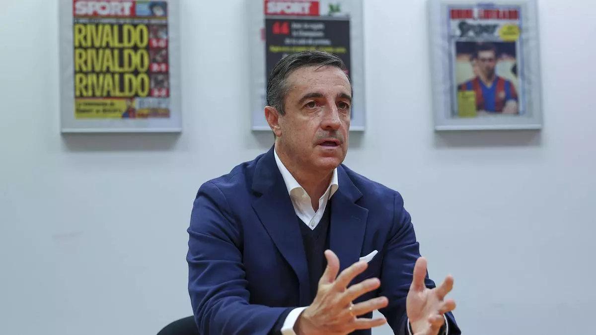 Juanma Morales, candidato a la presidencia de la Real Federación Española de Fútbol, durante una entrevista concedida a Sport.