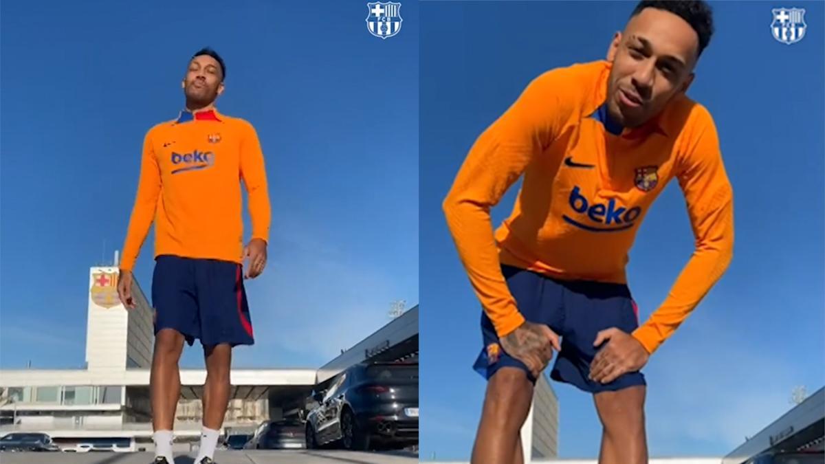 El primer mensaje de Aubameyang como jugador del Barça. ¡Y destila flow por los cuatro costados!