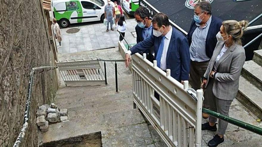 Caballero, en el inicio de las obras en la calle Talude.