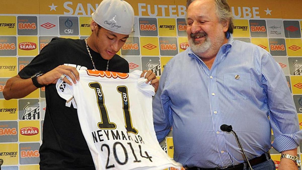 Neymar y Oliveira cuando coincidieron en el Santos