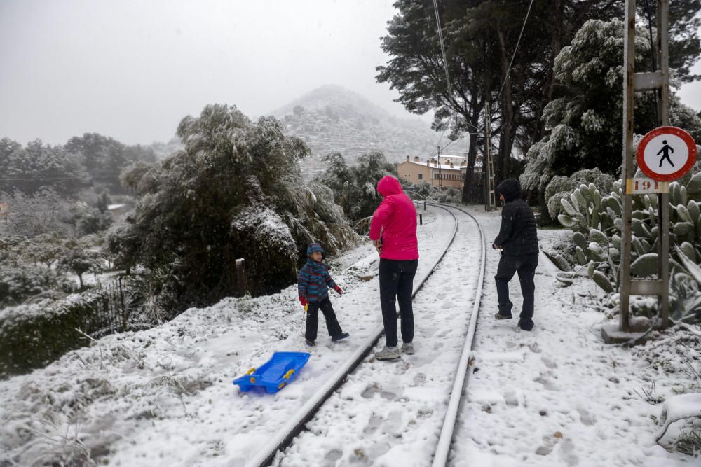 Schnee Mallorca Winter 2017