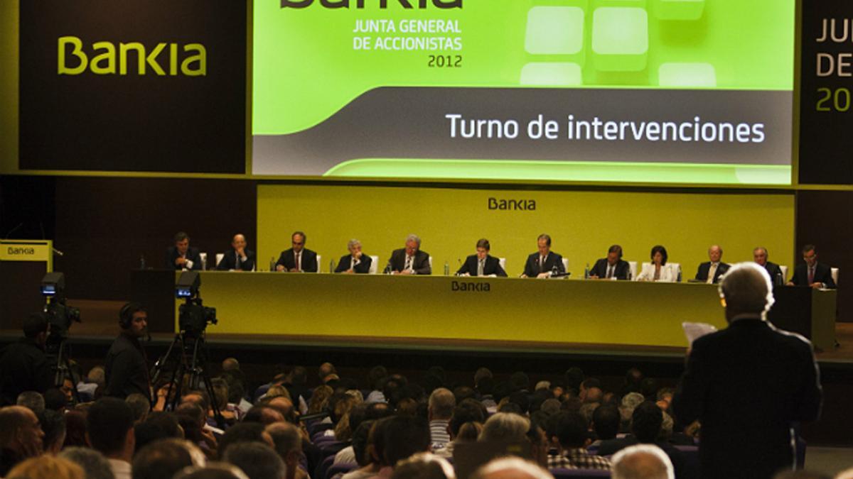 Junta de accionistas de Bankia en el 2012.