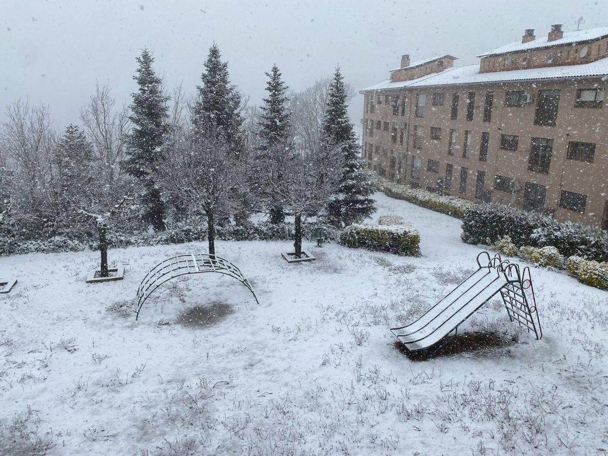 Nieve en Cardona (Bages, Barcelona).